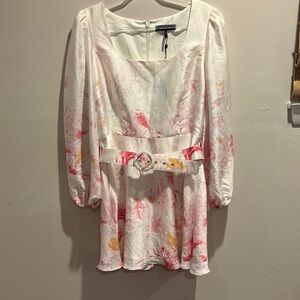 BCBGMAXAZRIA Floral Print Belted Dress NWOT
